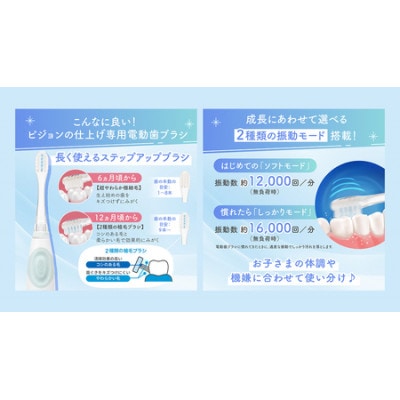 【ピジョン】はじめての仕上げ専用 電動歯ブラシ　グリーン