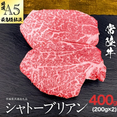 【常陸牛】特選A5シャトーブリアン計400g(200g×2枚) 茨城県共通返礼品