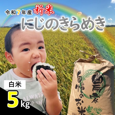 【新米】令和7年産 茨城県産 にじのきらめき 精米(白米) 5kg