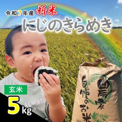 【新米】令和7年産 茨城県産 にじのきらめき 玄米 5kg
