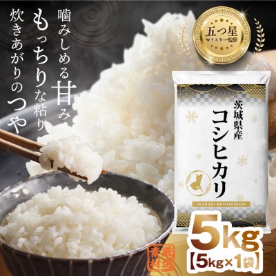 【1月発送受付中!】茨城県産コシヒカリ5kg 五つ星お米マイスター監修