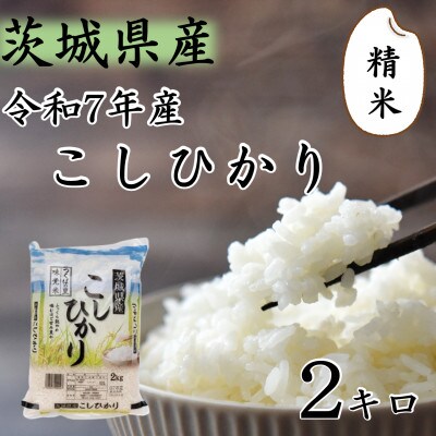 令和7年産 茨城県産 お米 こしひかり 2kg　(2kg×1袋)  精米