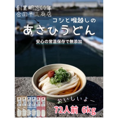 あさひうどん詰め合わせ(72人前・6kg)