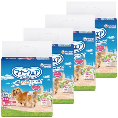 マナーウェア 女の子用 Sサイズ トラッドテイスト 36枚×4袋