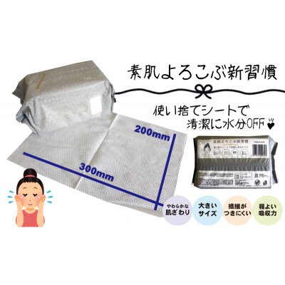 フェイシャルタオル(大判サイズで衛生的な使い捨てタオル)50枚入り×16個【KA-162F】