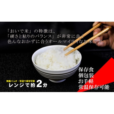 【讃岐ご当地ブランド米】おいでまい 無菌パックご飯180g×48個セット(KA-69F)保存食小分け