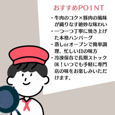 牛豚焼き上げハンバーグ　110g×40個(冷凍食品)(KA-183F)
