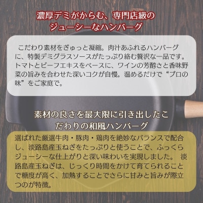 特製デミグラスソースハンバーグ160g×10個・和風ハンバーグ 160g×10個(個包装・冷凍)