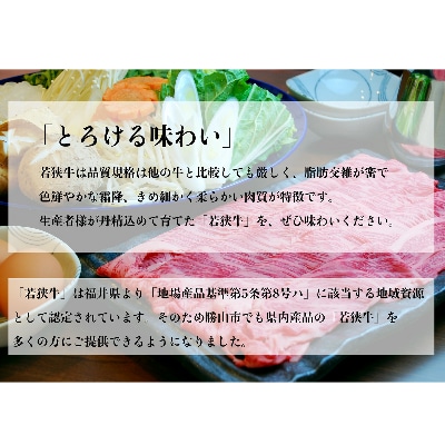 福井県内産若狭牛やみつき焼肉(600g)