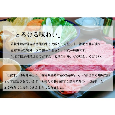 福井県産若狭牛ステーキ(ヒレ肉)約150g×3枚セット