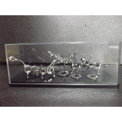 オールステンレスネジ恐竜　ミニネジ恐竜5体セット(ケース付き)