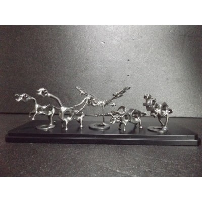 オールステンレスネジ恐竜　ミニネジ恐竜5体セット(ケース付き)