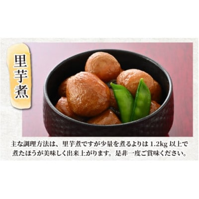 奥越産 皮むき里芋 1.2kg×2P(マル秘レシピ付き)