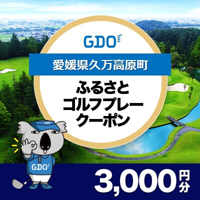 【愛媛県久万高原町】GDOふるさとゴルフプレークーポン(3,000円分)