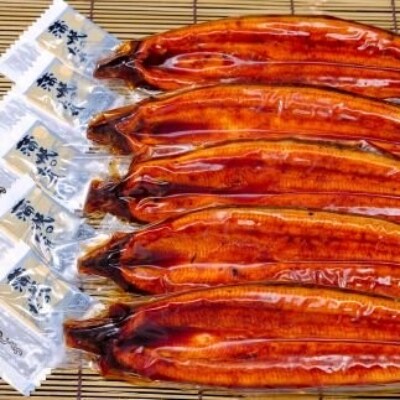 【2022年6月中旬発送】鹿児島産 鰻蒲焼(有頭背開き)5尾入(鰻の奈良)E-022