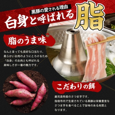 <指宿産かごしま黒豚>しゃぶしゃぶ肉バラ500g・モモ500g(013-1007)