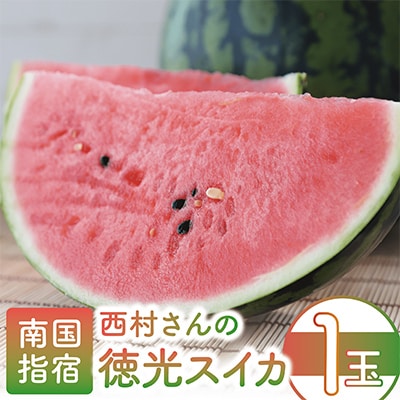 【2025年5月下旬～順次発送】西村さんのこだわり徳光スイカ大玉1玉(015-1128)