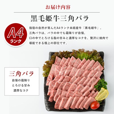 A4ランク未経産黒毛和牛盛り盛り焼肉三角バラ・肩ロースセット(指宿育ち)(IB029-005)