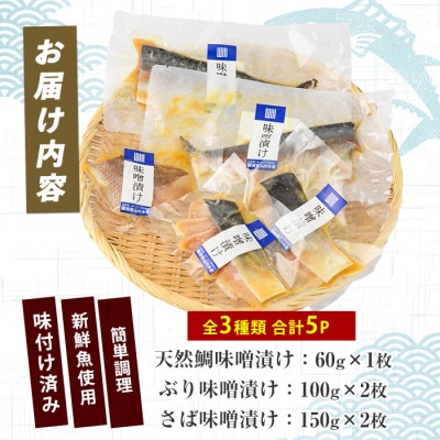 漁師がつくる味噌漬け5Pセット(IB035-017)