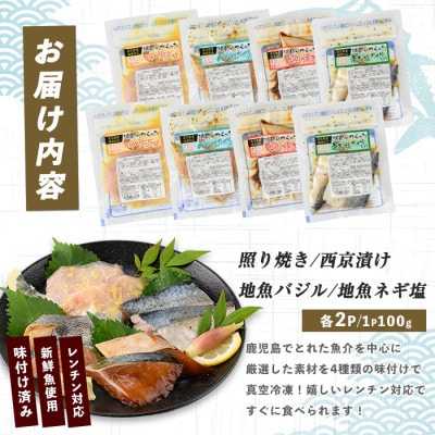 【電子レンジで簡単調理】味つけ地魚レンジパック8Pセット(A-269)