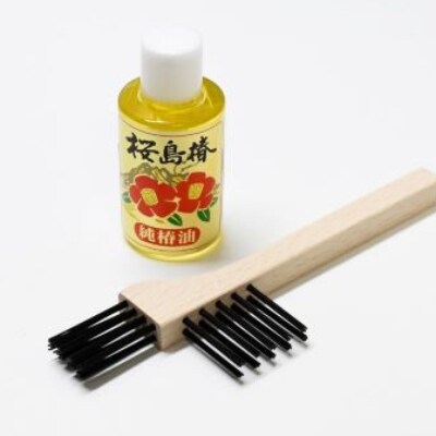 【県指定伝統的工芸品】薩摩つげ櫛(解櫛)お手入れセット付※約10cm(喜多つげ)E-051