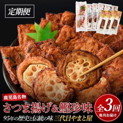 【全3回定期便】昔ながらのさつま揚げ&鰹珍味定期便(Z-055)