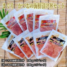 まぐろ・かつおの海鮮漬け丼セット100g×10パック(山川町漁協)A-419