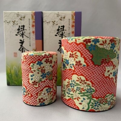 2022【母の日ギフト】煎茶100g×2袋と和染缶セット(JAいぶすき)A-412m