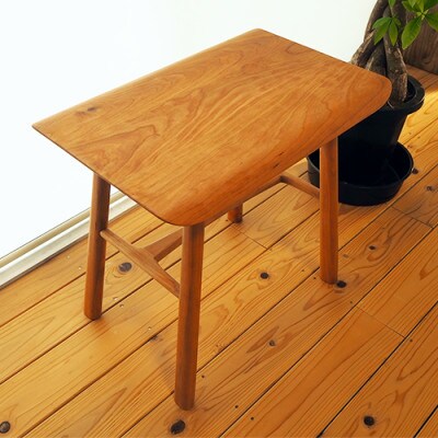 スツールテーブル「Tip stooltable」ブラックチェリー材(140-1217)