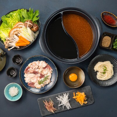 黒毛和牛ミックスホルモン・丸腸と薩摩の鍋つゆ【薩摩のほるすき鍋・濃厚旨辛味噌鍋】 (010-305)