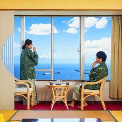 【館内で砂むし温泉が楽しめる】1泊2食付ペア宿泊券 黒豚しゃぶ鍋会席プラン(110-1069)