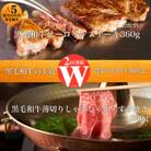 【全2回定期便】ステーキ&すき焼き・しゃぶしゃぶ!W黒毛和牛の王道定期便(Z024-627)