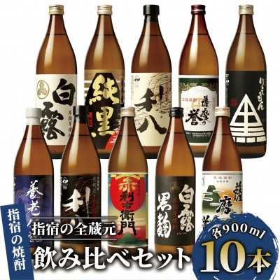 【芋焼酎】指宿の全蔵元「10銘柄」飲み比べセット!芋焼酎好きにオススメ♪(047-1862)