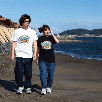 指宿市マンホールデザインTシャツ Sサイズ 黒(014-1624)