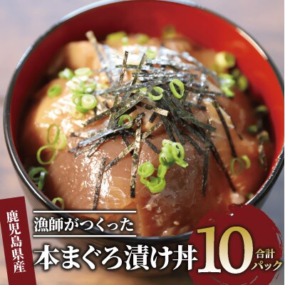 【鹿児島産本まぐろ】漁師が作った本まぐろ漬け丼80g×10P合計800g(022-1599)