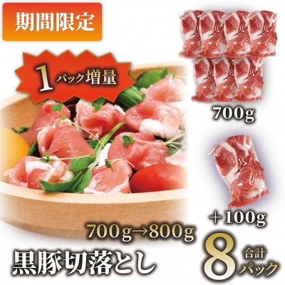 鹿児島産黒豚生ハム切落とし100g×8パック(010-494+1)