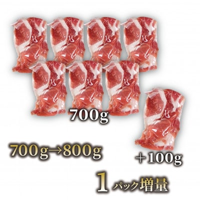 鹿児島産黒豚生ハム切落とし100g×8パック(010-494+1)