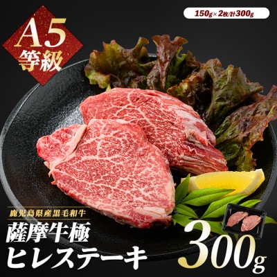 薩摩牛 極 ヒレステーキ 300g(2枚入)(026-1657)
