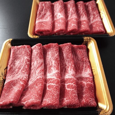 鹿児島県産黒毛和牛赤身スライス620g(310g×2P)(010-1689)