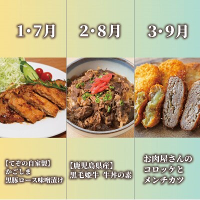 【全6回定期便】鹿児島県産肉惣菜定期便(Z070-1732)