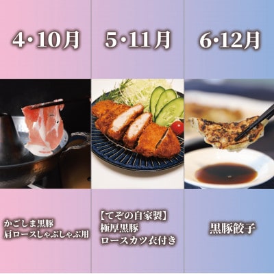 【全6回定期便】鹿児島県産豚バラエティ定期便(Z065-1726)