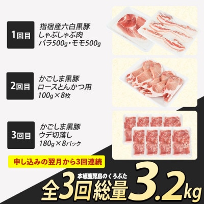 【全3回定期便】かごしま黒豚バラエティ定期便(Z032-1886)