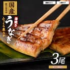 【鹿児島県産】うなぎ蒲焼じっくり焼き約125g×3尾 化粧箱入り(016-1900)