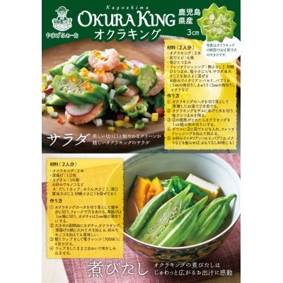 鹿児島県指宿市産オクラ『オクラキング』60本(010-1878)