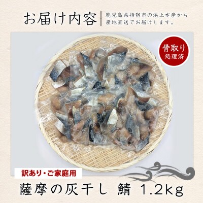 【訳あり・家庭用】薩摩の灰干し 鯖 1.2kg(010-1996)