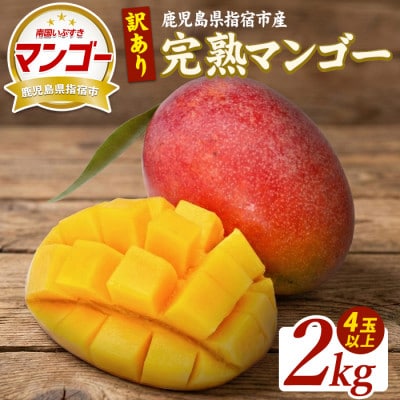 【2026年5月下旬頃より順次発送】訳あり 鹿児島県指宿産 完熟マンゴー約2kg IB163-004