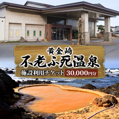不老ふ死温泉で使える利用券 30,000円分 青森県 深浦町 【No.5296-0223】