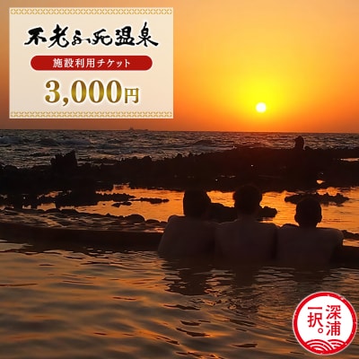 施設利用チケット 不老ふ死温泉で使える利用券 3,000円分 