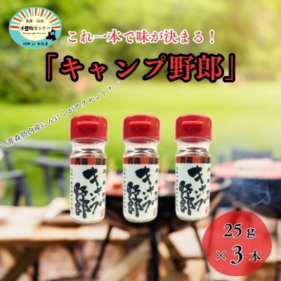香辛料 キャンプ野郎25g×3本セット アウトドア 肉 魚 野菜