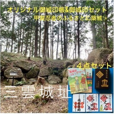御城印帳(濃茶色)&御城印3枚セット